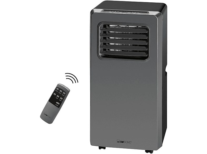 CLATRONIC Aire acondicionado portátil - CLATRONIC 263808, 8000 fg/h, 2 velocidades, 70 m³, 65 dB(A), Gris