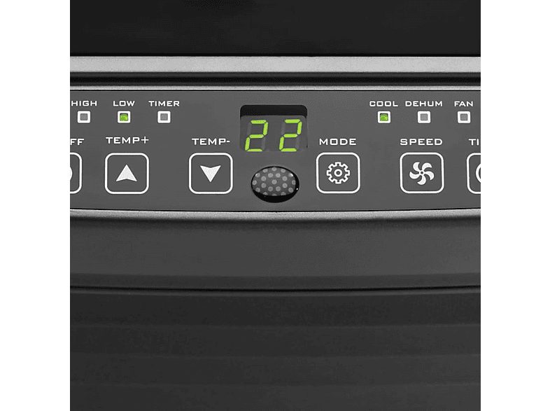 Aire acondicionado portátil - CLATRONIC 263808, 8000 fg/h, 2 velocidades, 70 m³, 65 dB(A), Gris — foto 2