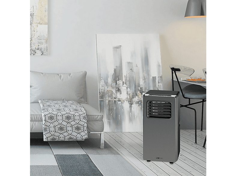 Aire acondicionado portátil - CLATRONIC 263808, 8000 fg/h, 2 velocidades, 70 m³, 65 dB(A), Gris — foto 8