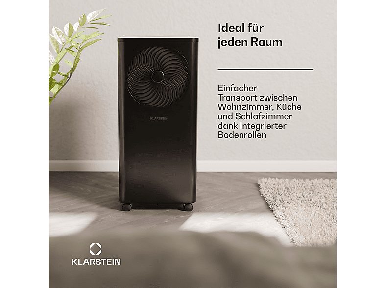 Aire acondicionado portátil - KLARSTEIN Aero Ring, 7000 fg/h, 25 m², 64 dB(A), Negro — foto 4