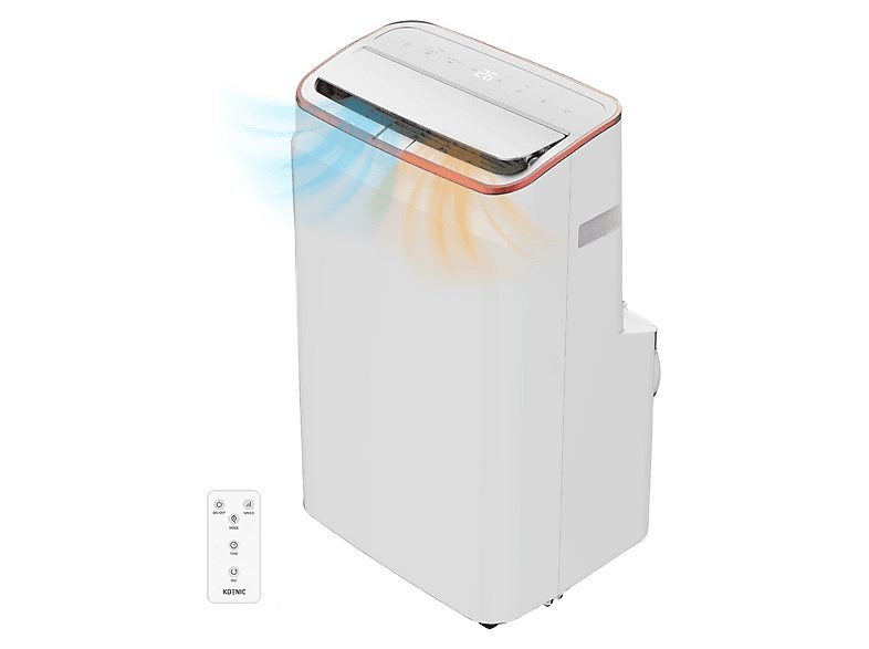 Aire acondicionado portátil - KOENIC EU01_109929, 3000 fg/h, 3 velocidades, 28 m², 65 dB(A), Blanco — foto 3