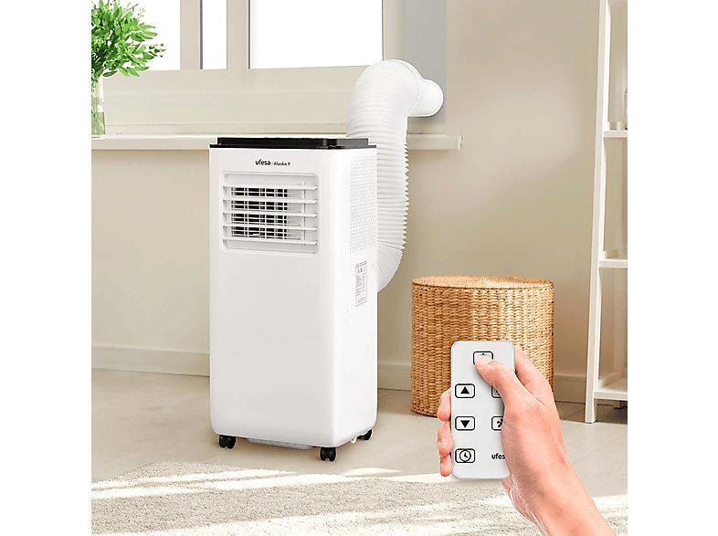 Aire acondicionado portátil - UFESA Alaska 9, 375 fg/h, 2 velocidades, 15 m², Blanco — foto 2