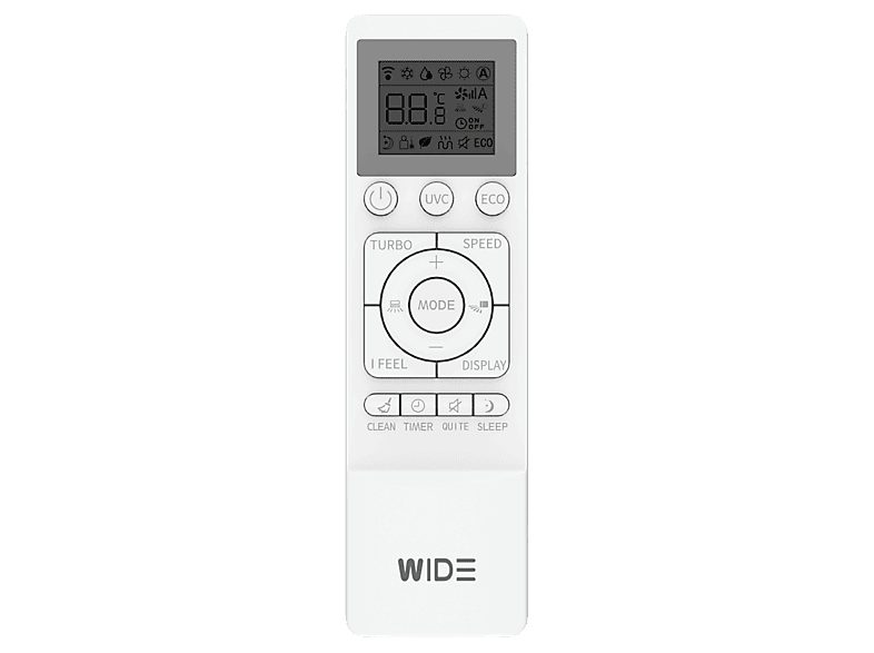 Aire acondicionado Split 1 x 1 - WIDE WDS09IUL5ECO-R32, 2236 fg/h, Función Inverter, Blanco — foto 3