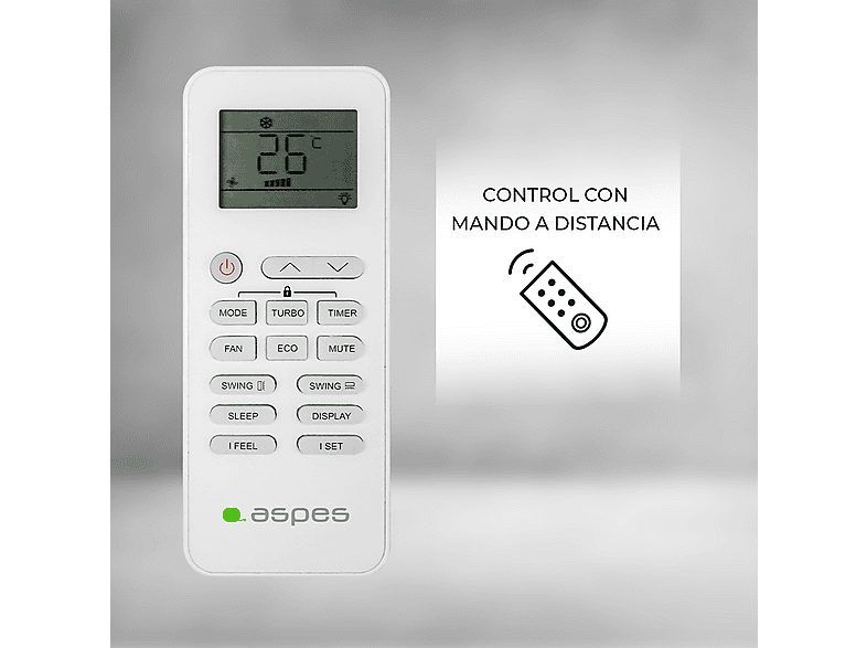 Aire acondicionado Split 1x1 - ASPES AAAS900W, Blanco — foto 3
