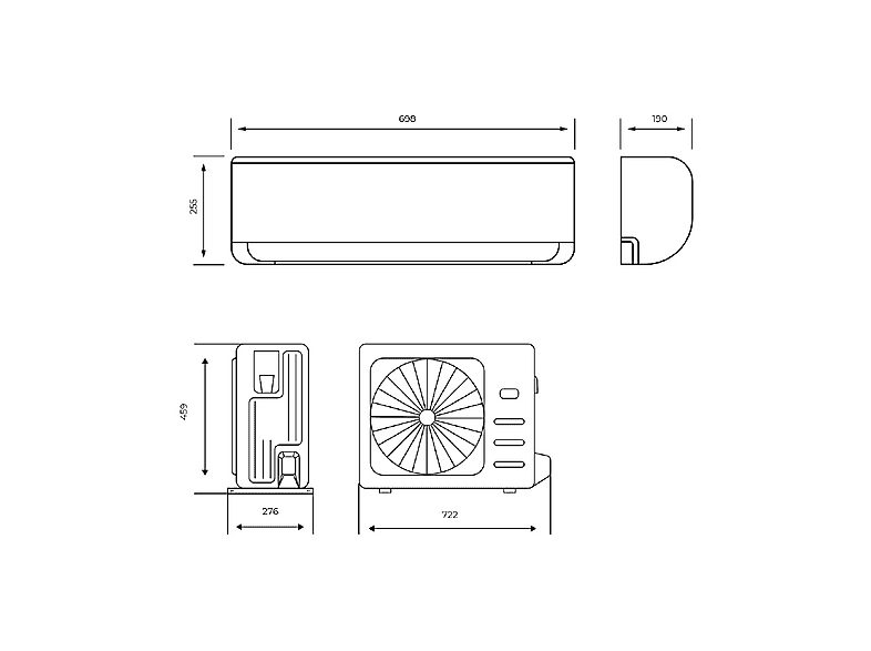 Aire acondicionado Split 1x1 - ASPES AAAS900W, Blanco — foto 6