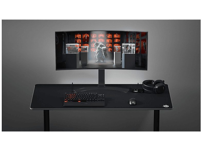 Alfombrilla gaming  - 63843 STEEL SERIES, Tela, Caucho, Silicona, Negro — foto 3