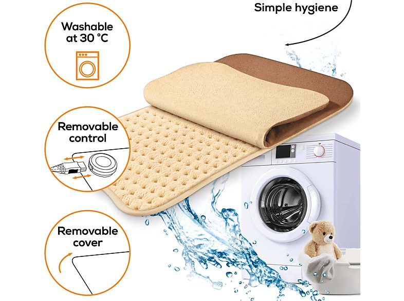 Almohadilla eléctrica - BEURER 27404, 100 W, 6, Marrón — foto 5