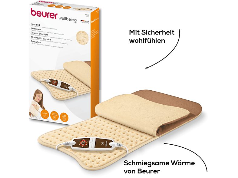 Almohadilla eléctrica - BEURER 27404, 100 W, 6, Marrón — foto 6