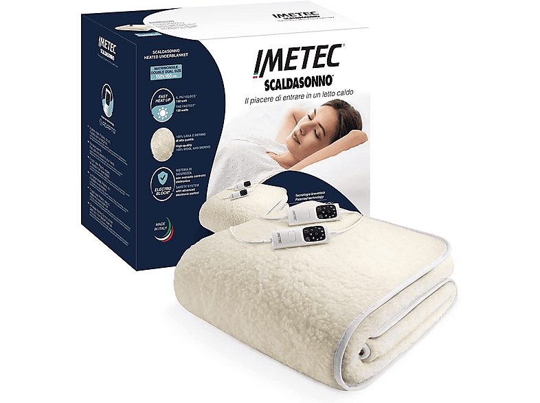 IMETEC Almohadilla eléctrica - IMETEC 16634, 300 W, 6, Beige