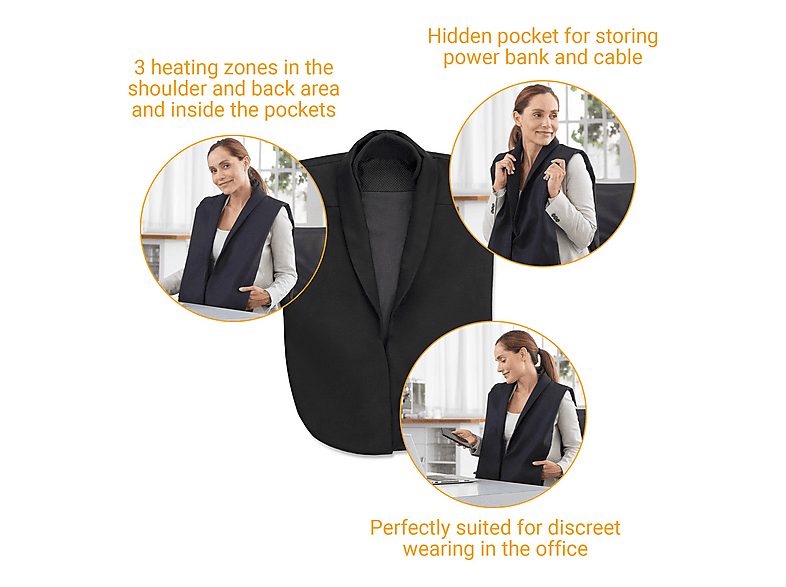 Almohadilla eléctrica - MEDISANA OL 150, 19,24 W, 3, Negro — foto 6