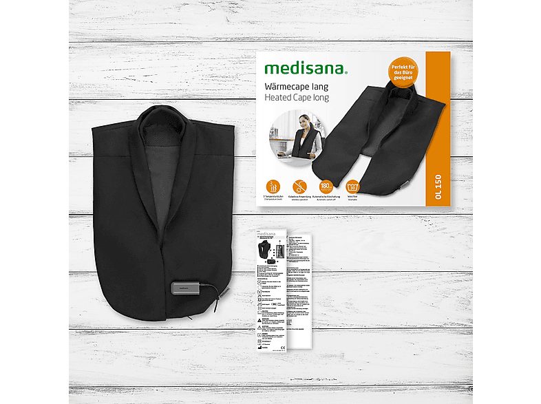 Almohadilla eléctrica - MEDISANA OL 150, 19,24 W, 3, Negro — foto 7