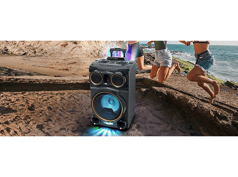 Altavoces con Karaoke para Fiestas - MUSE Muse M1938-DJ Negro / Altavoz de fiestas & karaoke, 1Watt, 1 canales, Bluetooth, Negro — foto 4