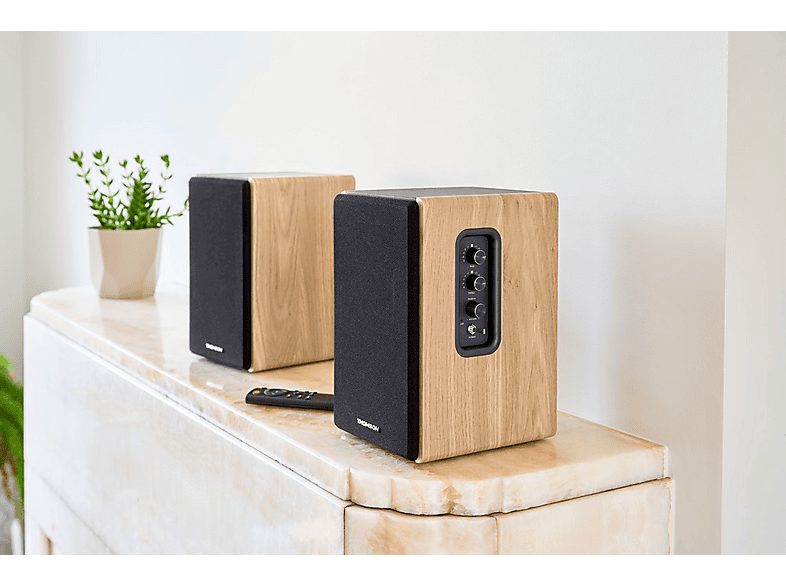 Altavoces de estantería - THOMSON WS902DUO, 150 W, Bluetooth, Madera / Negro — foto 4