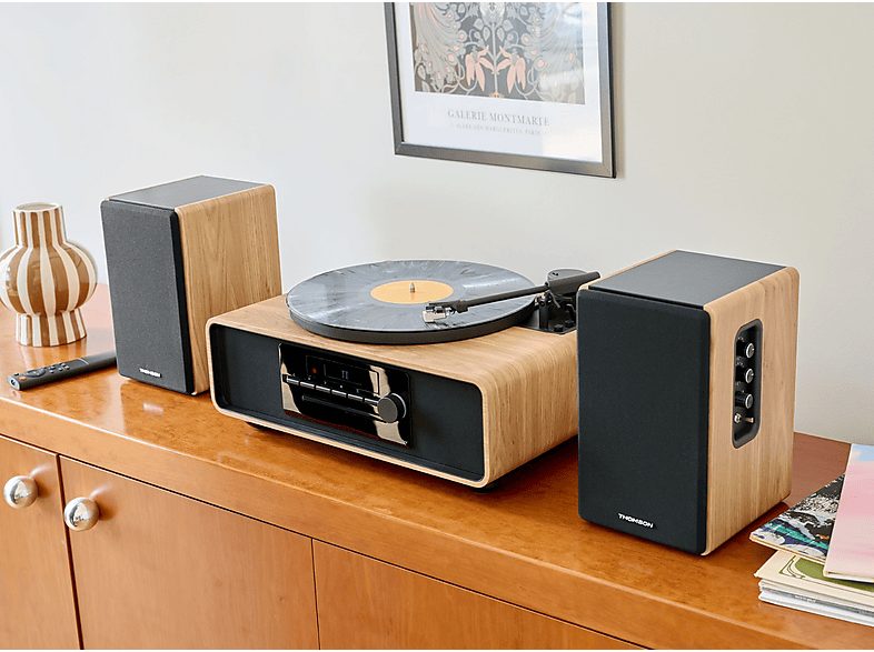Altavoces de estantería - THOMSON WS902DUO, 150 W, Bluetooth, Madera / Negro — foto 6