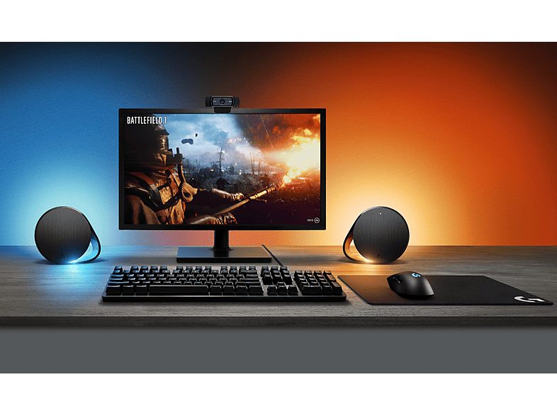 Altavoces gaming - Logitech G560, Bluetooth, RGB Lightsync, Sistema de altavoces 2.1, 240V, Control de graves, Personalizable, Negro — foto 14