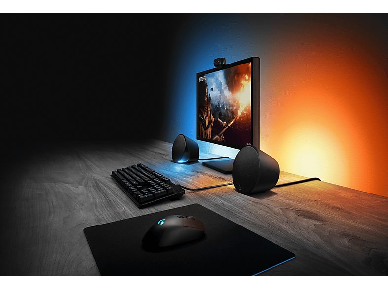 Altavoces gaming - Logitech G560, Bluetooth, RGB Lightsync, Sistema de altavoces 2.1, 240V, Control de graves, Personalizable, Negro — foto 15
