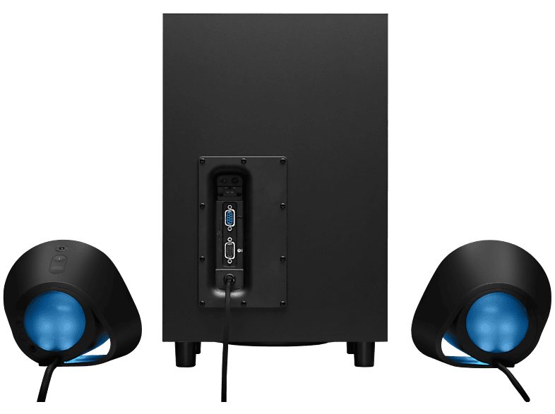 Altavoces gaming - Logitech G560, Bluetooth, RGB Lightsync, Sistema de altavoces 2.1, 240V, Control de graves, Personalizable, Negro — foto 2