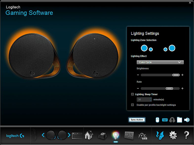 Altavoces gaming - Logitech G560, Bluetooth, RGB Lightsync, Sistema de altavoces 2.1, 240V, Control de graves, Personalizable, Negro — foto 25
