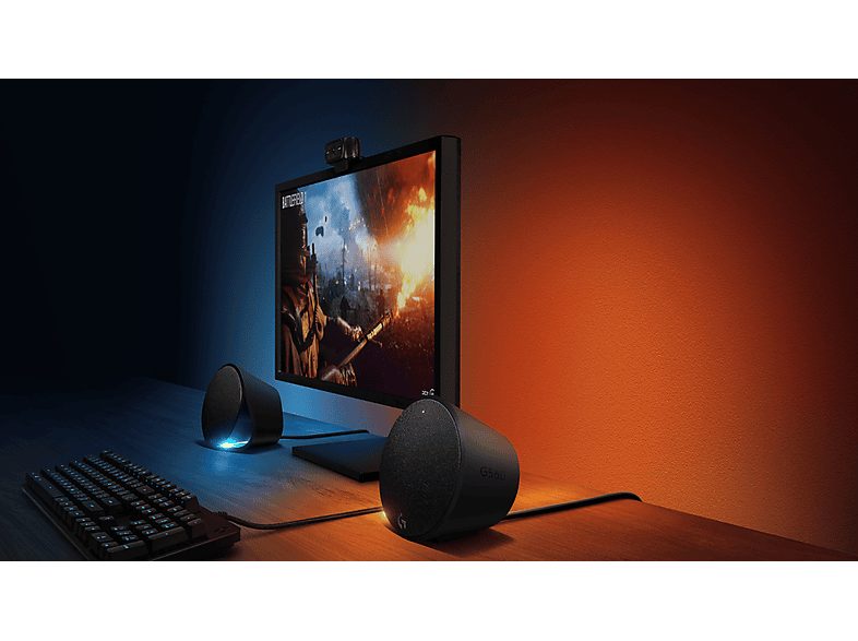 Altavoces gaming - Logitech G560, Bluetooth, RGB Lightsync, Sistema de altavoces 2.1, 240V, Control de graves, Personalizable, Negro — foto 7
