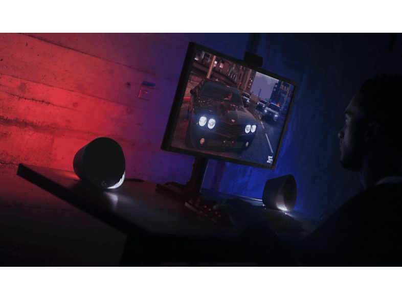 Altavoces gaming - Logitech G560, Bluetooth, RGB Lightsync, Sistema de altavoces 2.1, 240V, Control de graves, Personalizable, Negro — foto 8
