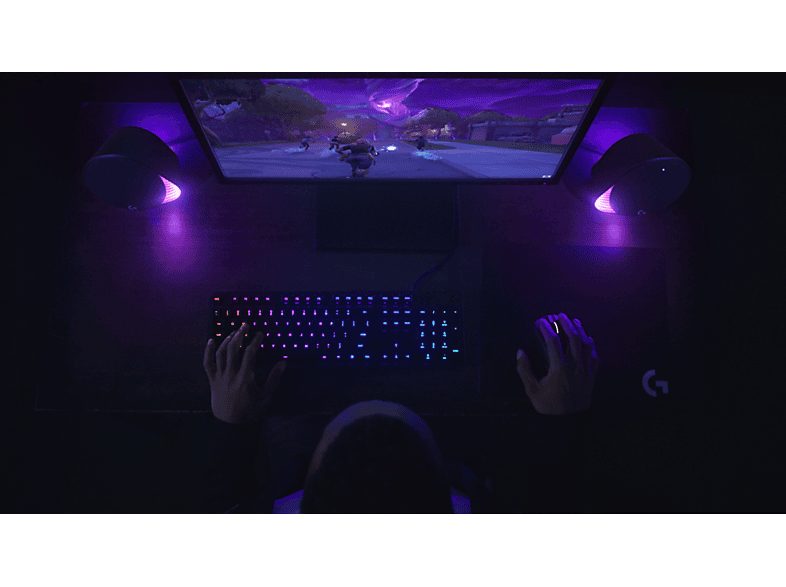 Altavoces gaming - Logitech G560, Bluetooth, RGB Lightsync, Sistema de altavoces 2.1, 240V, Control de graves, Personalizable, Negro — foto 9