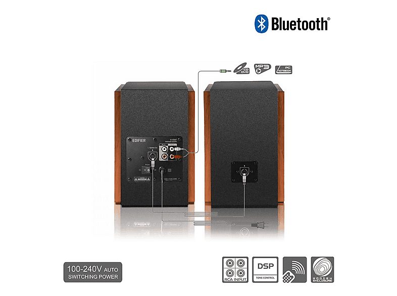 Altavoces Hifi Estéreo - EDIFIER R1700BT, 66, 2 canales, Bluetooth, Brown — foto 3