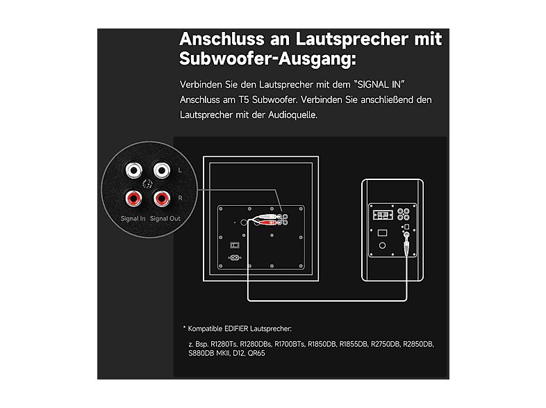 Altavoces Hifi Estéreo - EDIFIER T5, 70, 1 canales, Black — foto 7