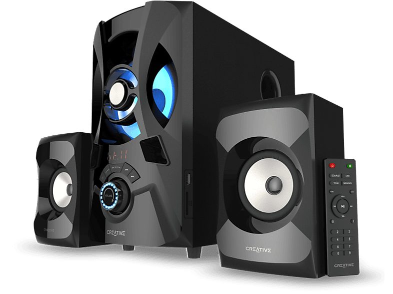 CREATIVE LABS Altavoces para PC - CREATIVE LABS 51MF0490AA001, Bluetooth, Negro