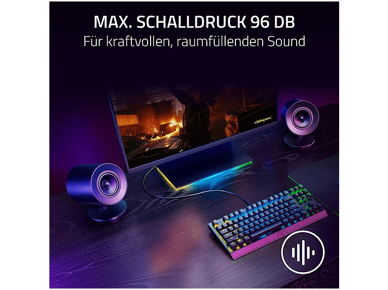 Altavoces para PC - RAZER Nommo V2 X, 20 W, 2.0 canales, Bluetooth, Negro — foto 9