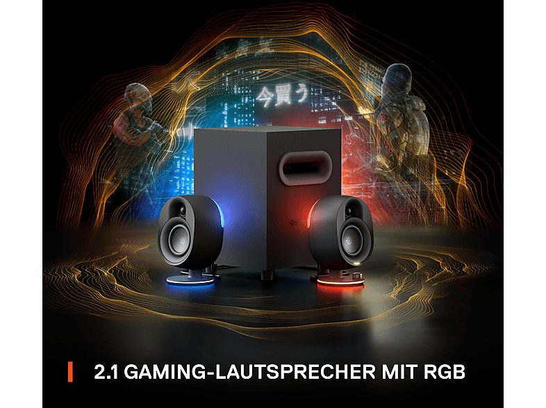 Altavoces para PC - STEELSERIES 61543, 150 W, 2.1 canales, Bluetooth, Negro — foto 7