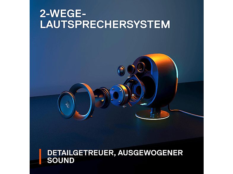 Altavoces para PC - STEELSERIES 61543, 150 W, 2.1 canales, Bluetooth, Negro — foto 8