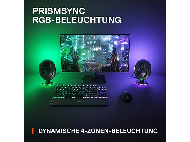 Altavoces para PC - STEELSERIES 61543, 150 W, 2.1 canales, Bluetooth, Negro — foto 9