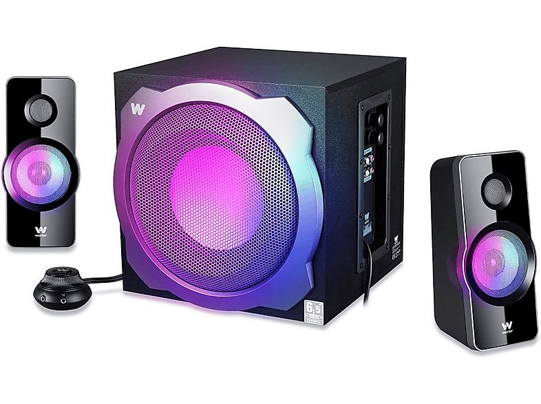 Altavoces para PC - WOXTER Big Bass 260 RGB, 150 W, Bluetooth, Negro — foto 2