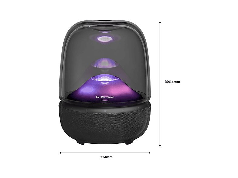 Altavoz bluetooth - Harman Kardon Aura Studio 5, 160 W, Iluminación Ambiental, Negro — foto 2