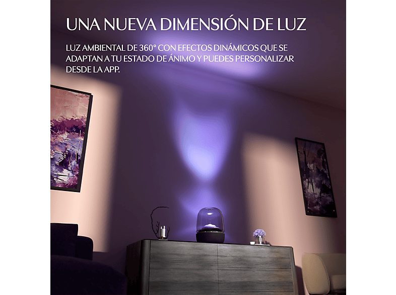 Altavoz bluetooth - Harman Kardon Aura Studio 5, 160 W, Iluminación Ambiental, Negro — foto 6