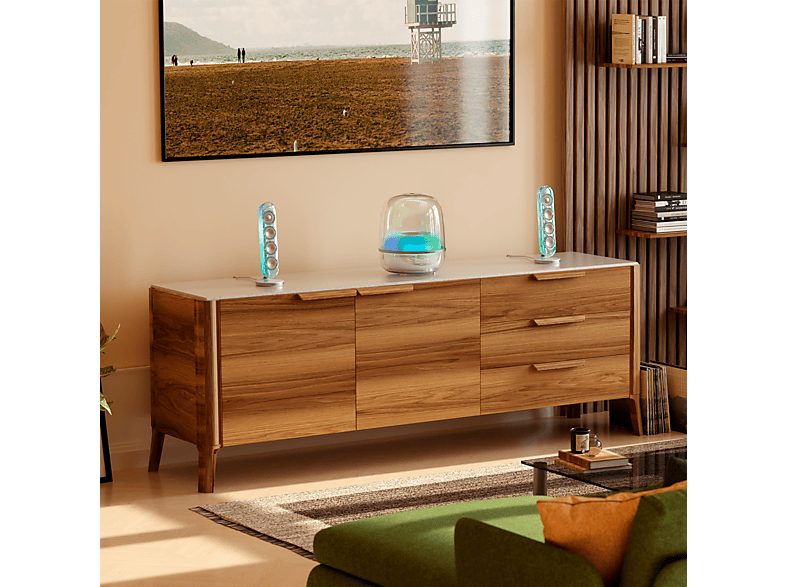 Altavoz bluetooth - Harman Kardon SoundSticks 5, 190W RMS, Bluetooth, Conectividad HDMI ARC, Blanco — foto 12