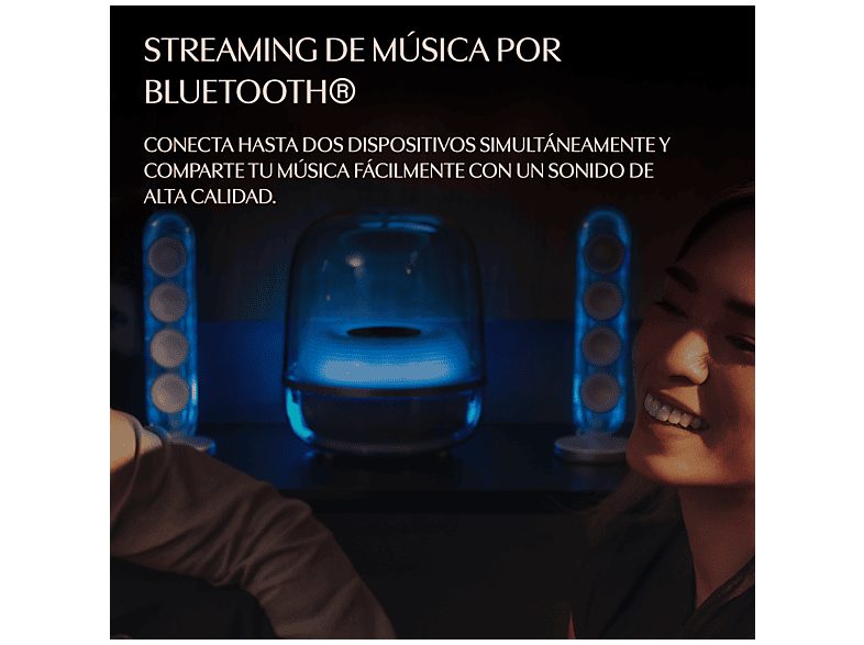 Altavoz bluetooth - Harman Kardon SoundSticks 5, 190W RMS, Bluetooth, Conectividad HDMI ARC, Blanco — foto 4