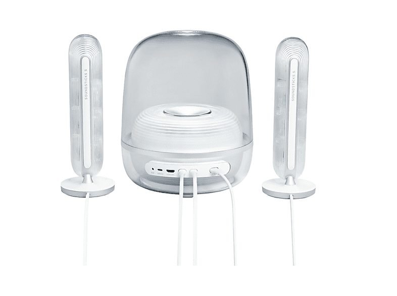 Altavoz bluetooth - Harman Kardon SoundSticks 5, 190W RMS, Bluetooth, Conectividad HDMI ARC, Blanco — foto 9