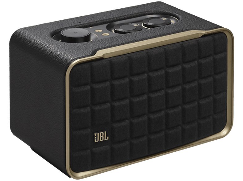Altavoz bluetooth - JBL Authentics 200, 90W, Bluetooth, Wi-Fi, asistentes de voz Google y Alexa, diseño retro, Negro