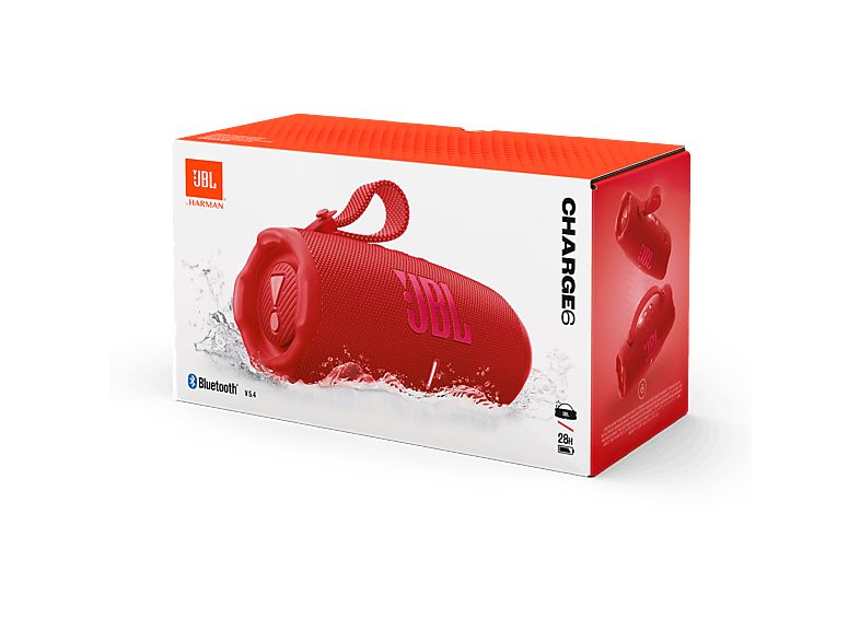 Altavoz bluetooth - JBL Charge 6, 45 W, Bluetooth, Hasta 24 horas + 4 horas con Playtime Boost, Resistente a golpes, agua y polvo, Rojo — foto 12
