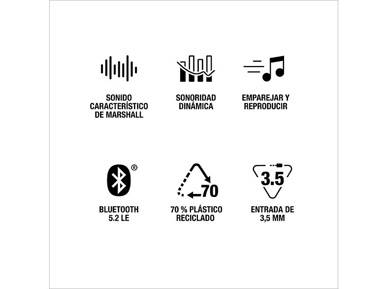 Altavoz bluetooth - Marshall Acton III, 30 W, Bluetooth 5.2, Negro — foto 10