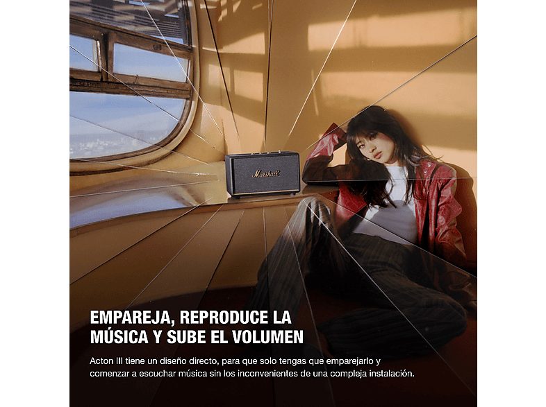 Altavoz bluetooth - Marshall Acton III, 30 W, Bluetooth 5.2, Negro — foto 7