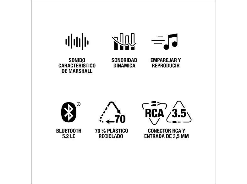 Altavoz bluetooth - Marshall Stanmore III, 50 W, Bluetooth 5.2, Negro — foto 10