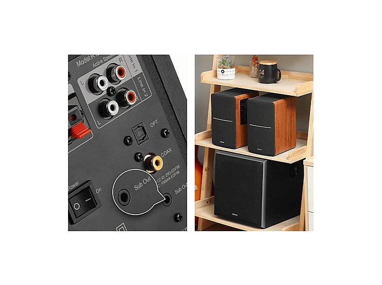 Altavoz de estantería - EDIFIER R1280DBs, 42, 2 canales, Bluetooth, Black — foto 3