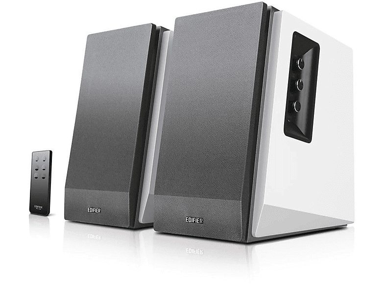 EDIFIER Altavoz de estantería - EDIFIER R1700BT WHITE/SILVER, 66 W, 2.0 canales, Bluetooth, Blanco/gris plateado