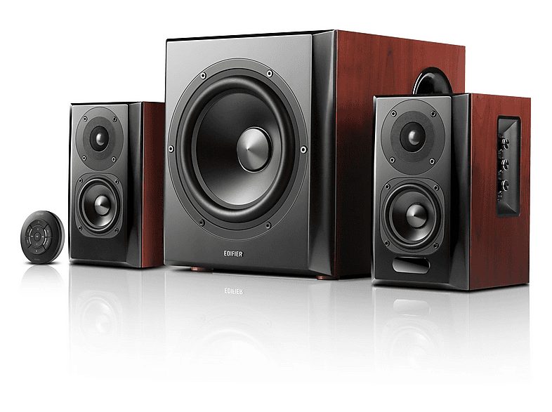 Altavoz de estantería - EDIFIER S350DB, 150 W, 2.1 canales, Bluetooth, Dark Brown — foto 2