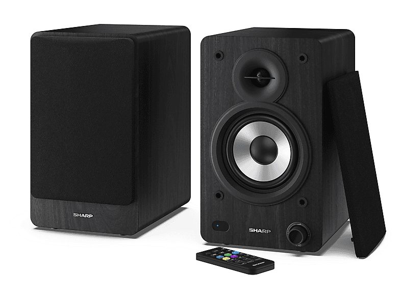 Altavoz de estantería - SHARP CP-SS30BK, 60 W, 2.0 canales, Bluetooth, Negro — foto 8