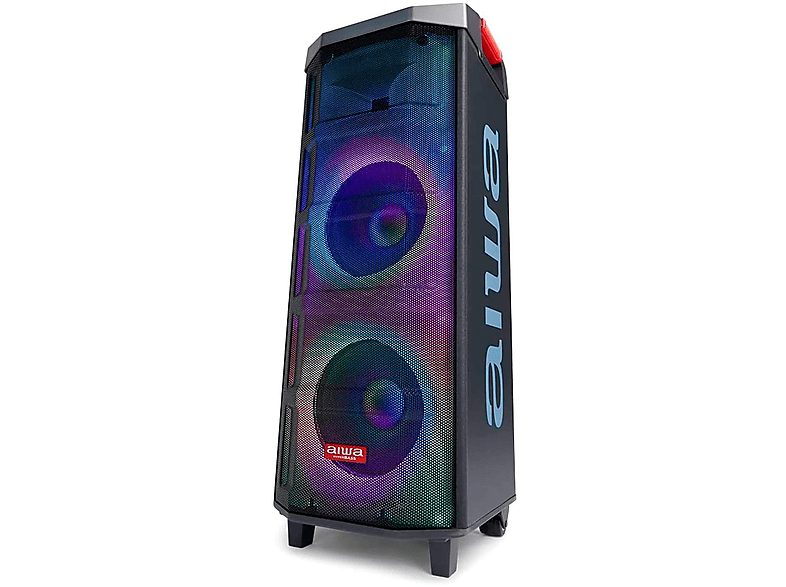 AIWA Altavoz de gran potencia  - aiwa KBTUS-710 Black / Altavoz para fiestas & karaoke AIWA, Negro