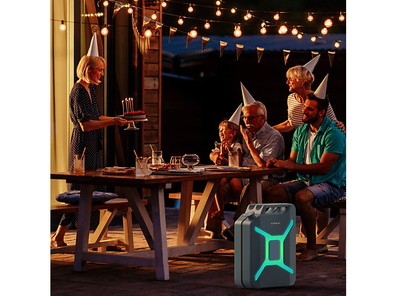 Altavoz de gran potencia  - Go - Con Iluminación RGB, Resistente Salpicaduras, Portátil ULTIMEA, Azul — foto 11