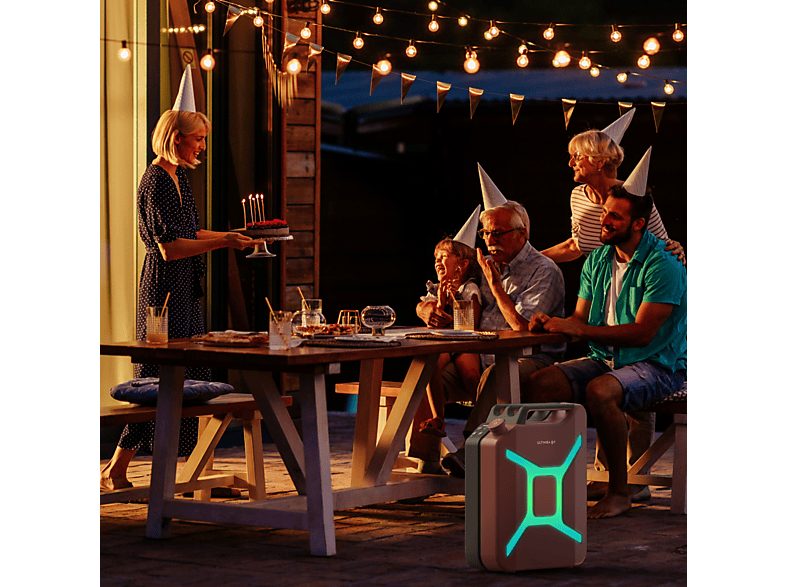 Altavoz de gran potencia  - Go - Sonido Surround 360°, Iluminación RGB, Exteriores ULTIMEA, Rojo — foto 11